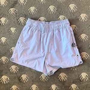 Women's Lavender Athletic Shorts with Elastic Waist